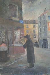 Rue de la joie - huile sur toile - 120 x 80 cm - vers 1930